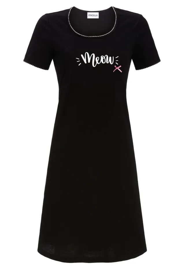 ringella-sleepshirt-meow-motivdruck-baumwolle-kurz image 1