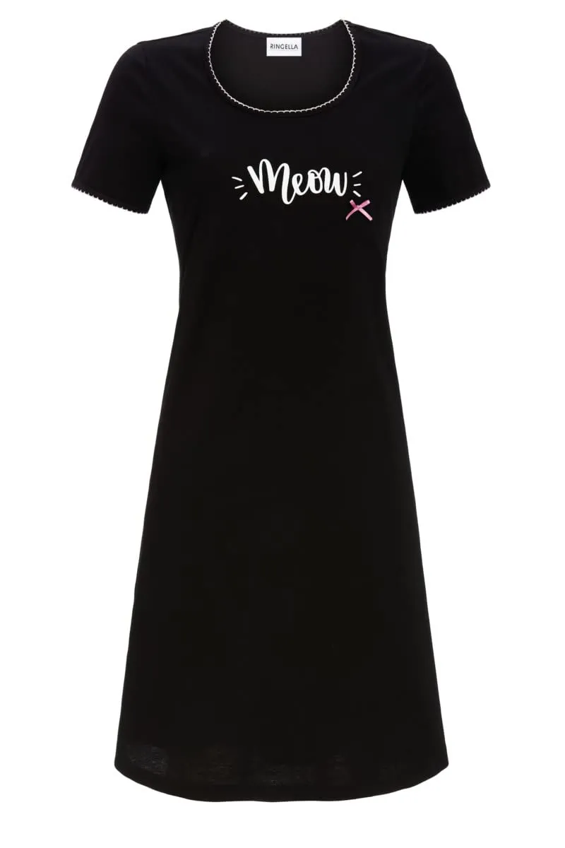 ringella-sleepshirt-meow-motivdruck-baumwolle-kurz image 1