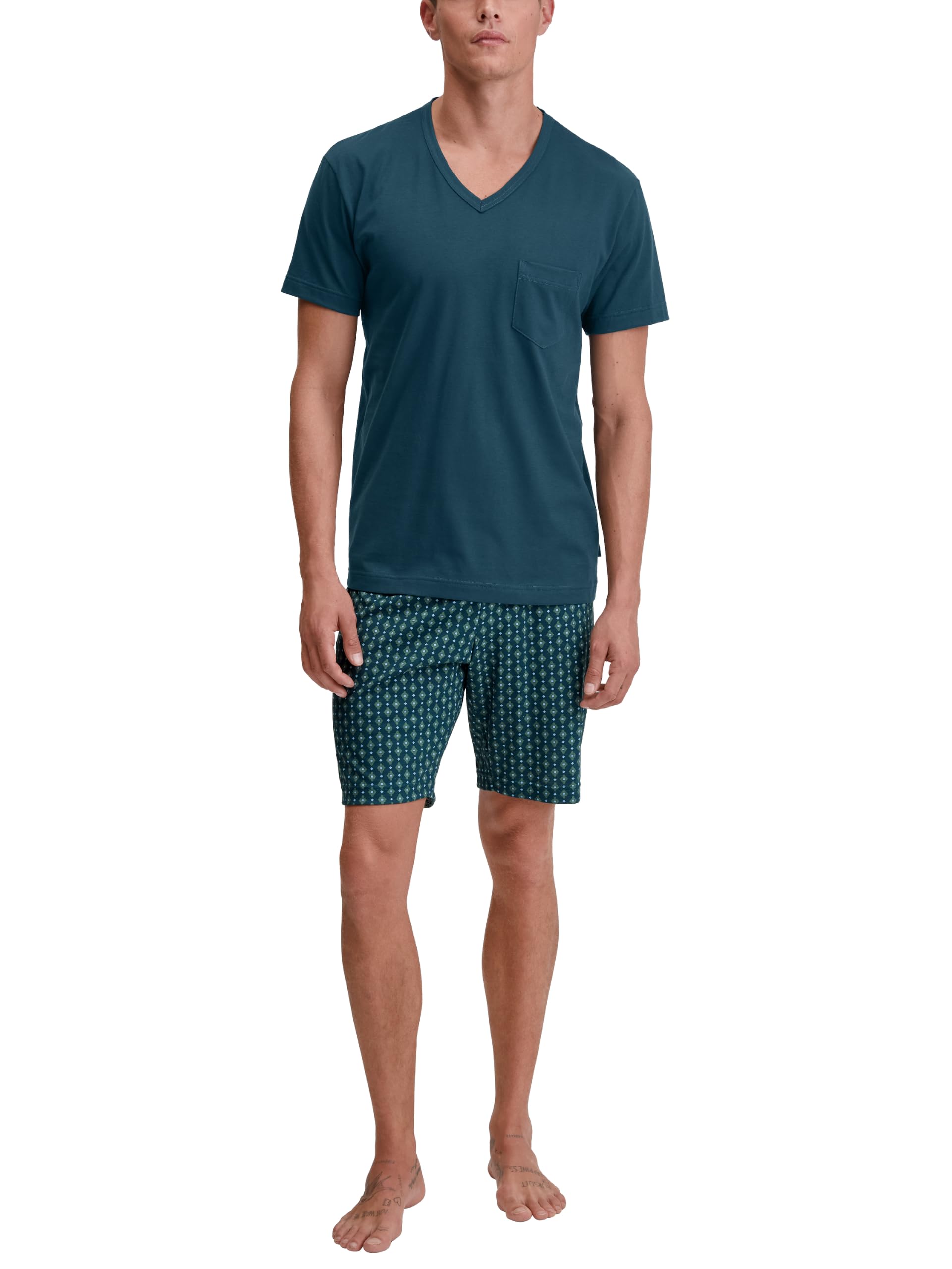 calida-relax-imprint-kurz-pyjama-herren-gr-50-baumwolle image 5
