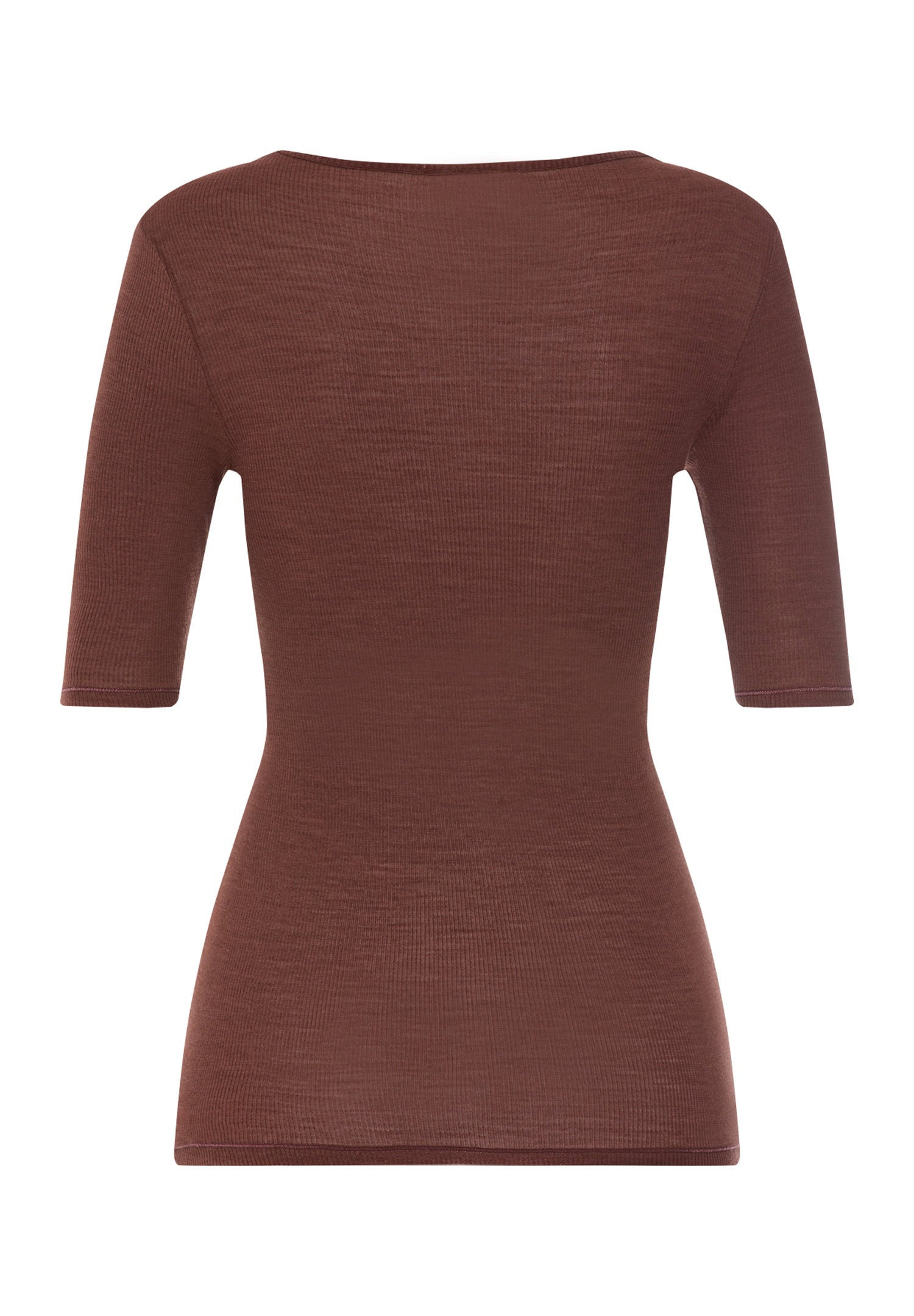 hanro-woolen-lace-070767-kurzarm-shirt-cinnamon-merino image 3