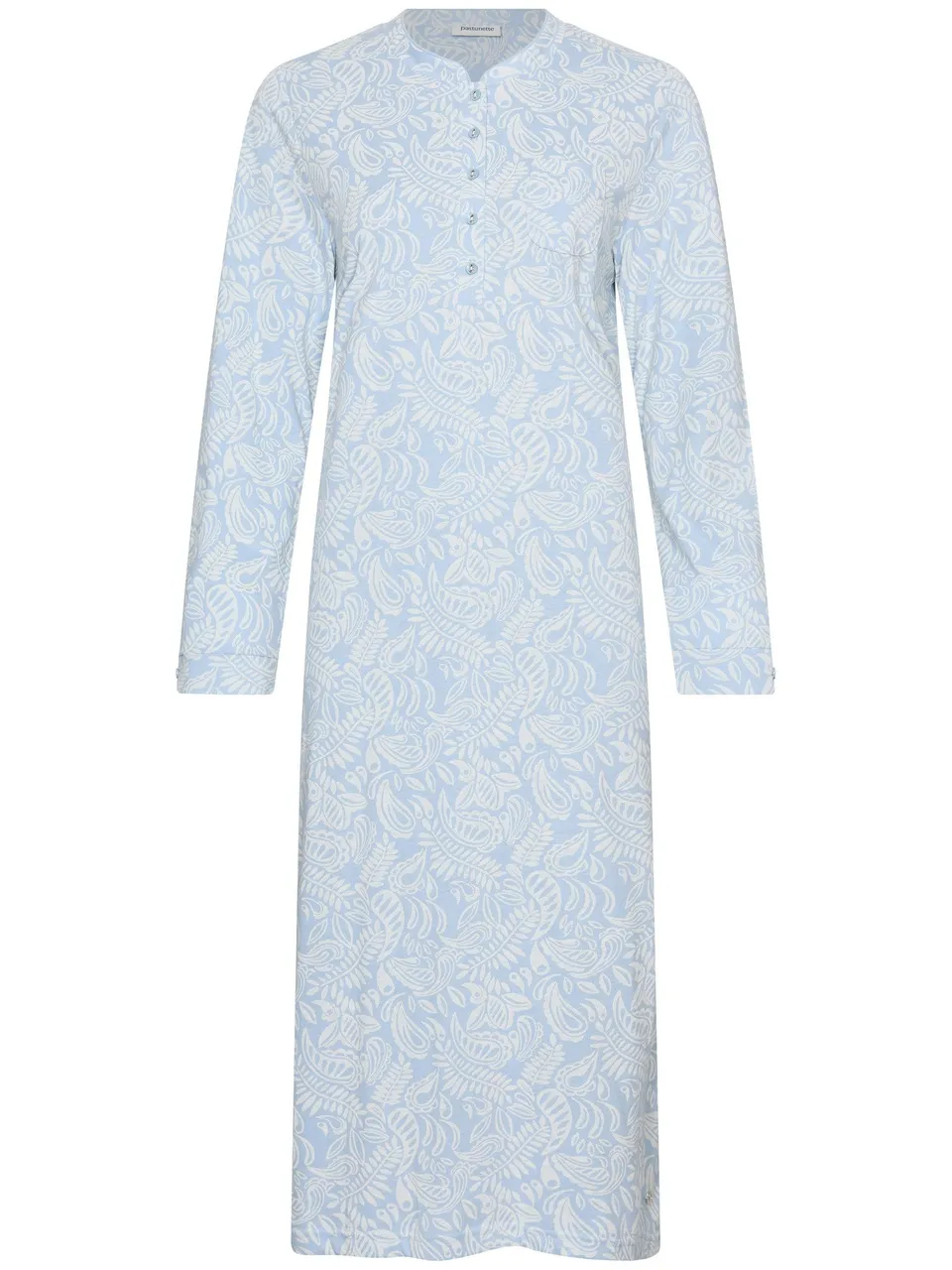 pastunette-soft-paisley-nachthemd-hellblau-baumwolle image 1