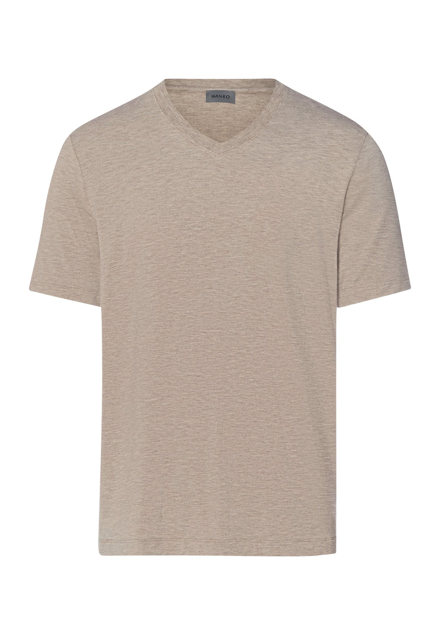 hanro-casuals-shirt-v-ausschnitt-braun-kurzarm-viskose image 1