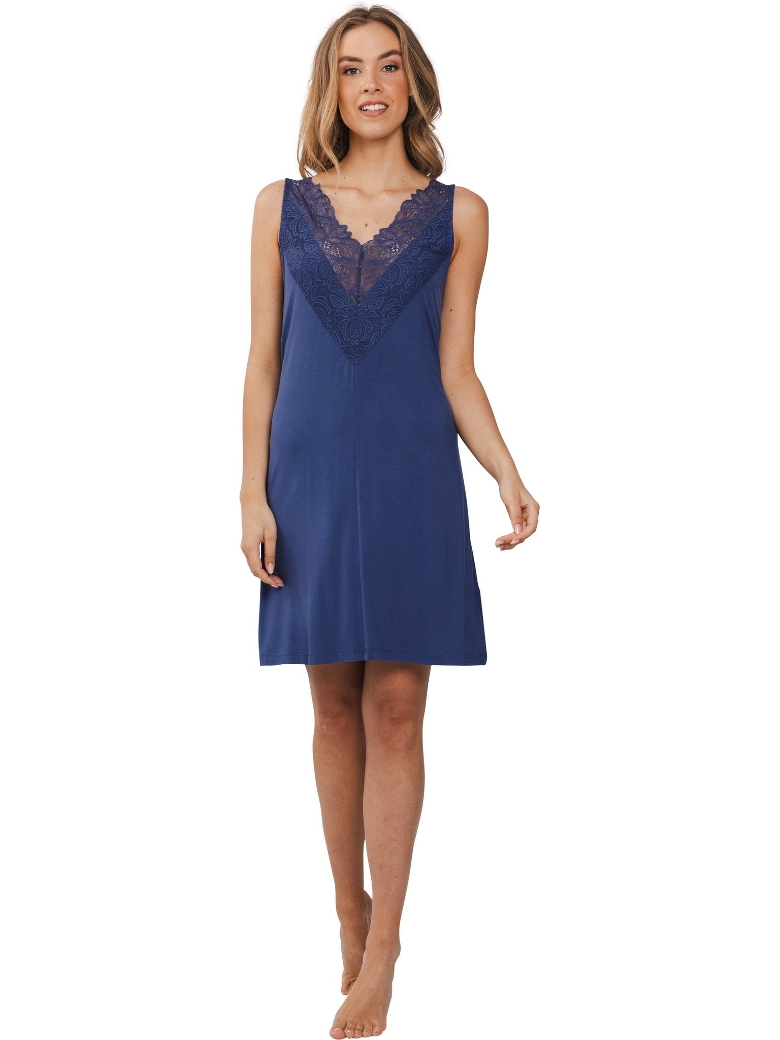pastunette-premium-midnight-nachthemd-damen-blau-viskose image 2