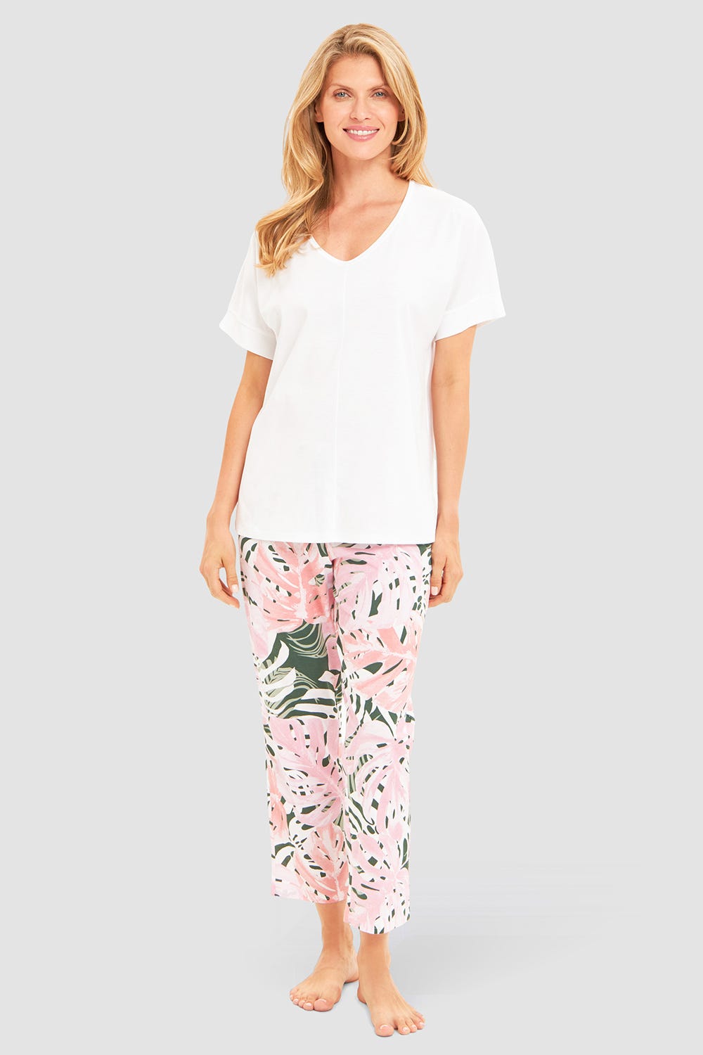 r-sch-be-happy-pyjama-7-8-schlafanzug-mehrfarbig-bl-tterprint image 1