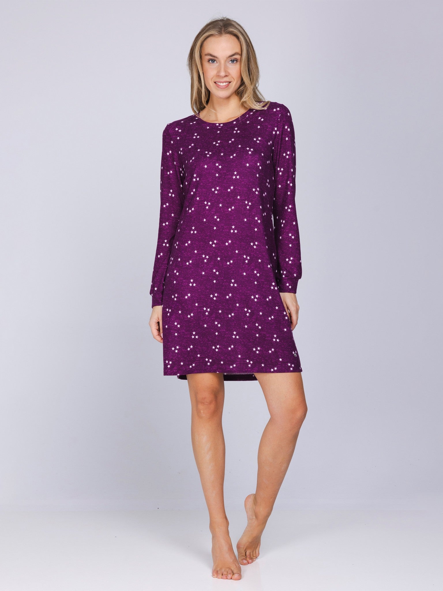 myrebelle-starlight-magic-nachthemd-fleece-lila-sterne image 5