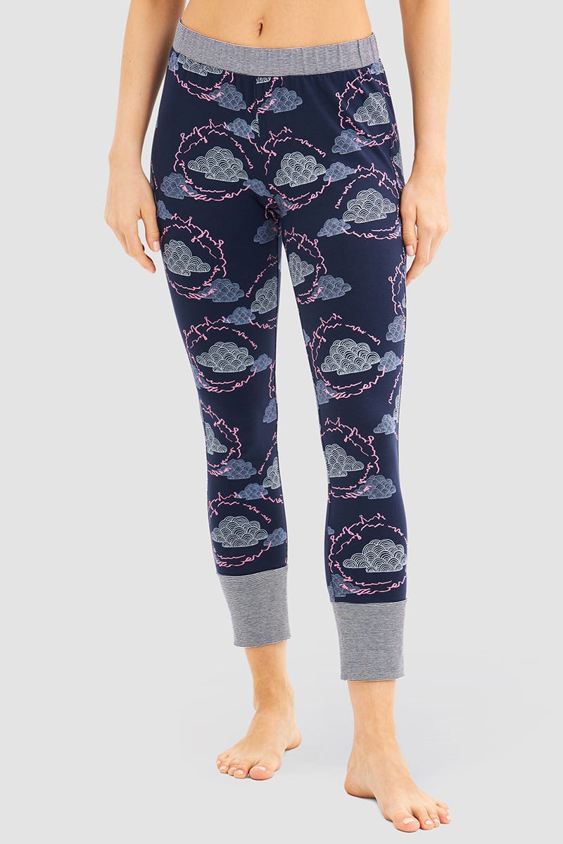 r-sch-be-happy-7-8-hose-pyjamahose-blau-wolken image 1
