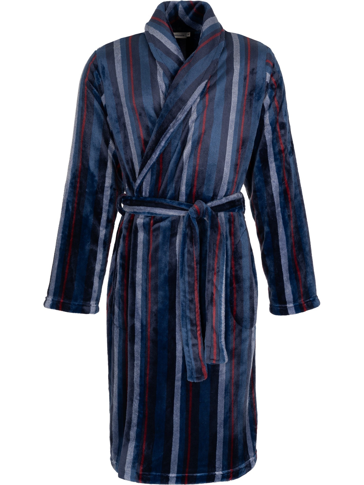 pastunette-northern-nights-morgenmantel-herren-blau-streifen-fleece image 1