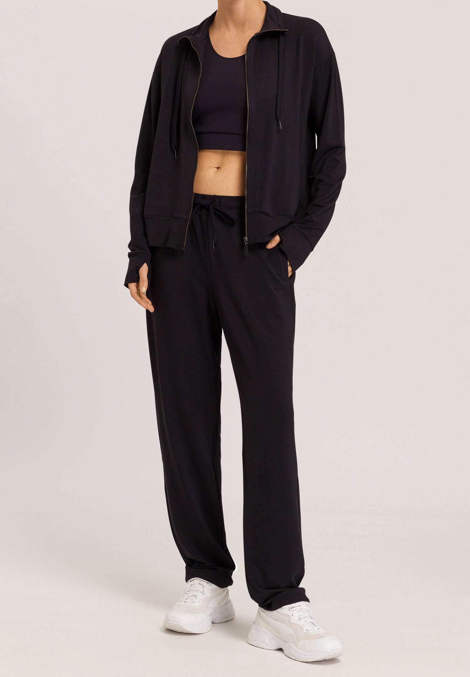 hanro-balance-cardigan-damenjacke-black-beauty-modal image 5