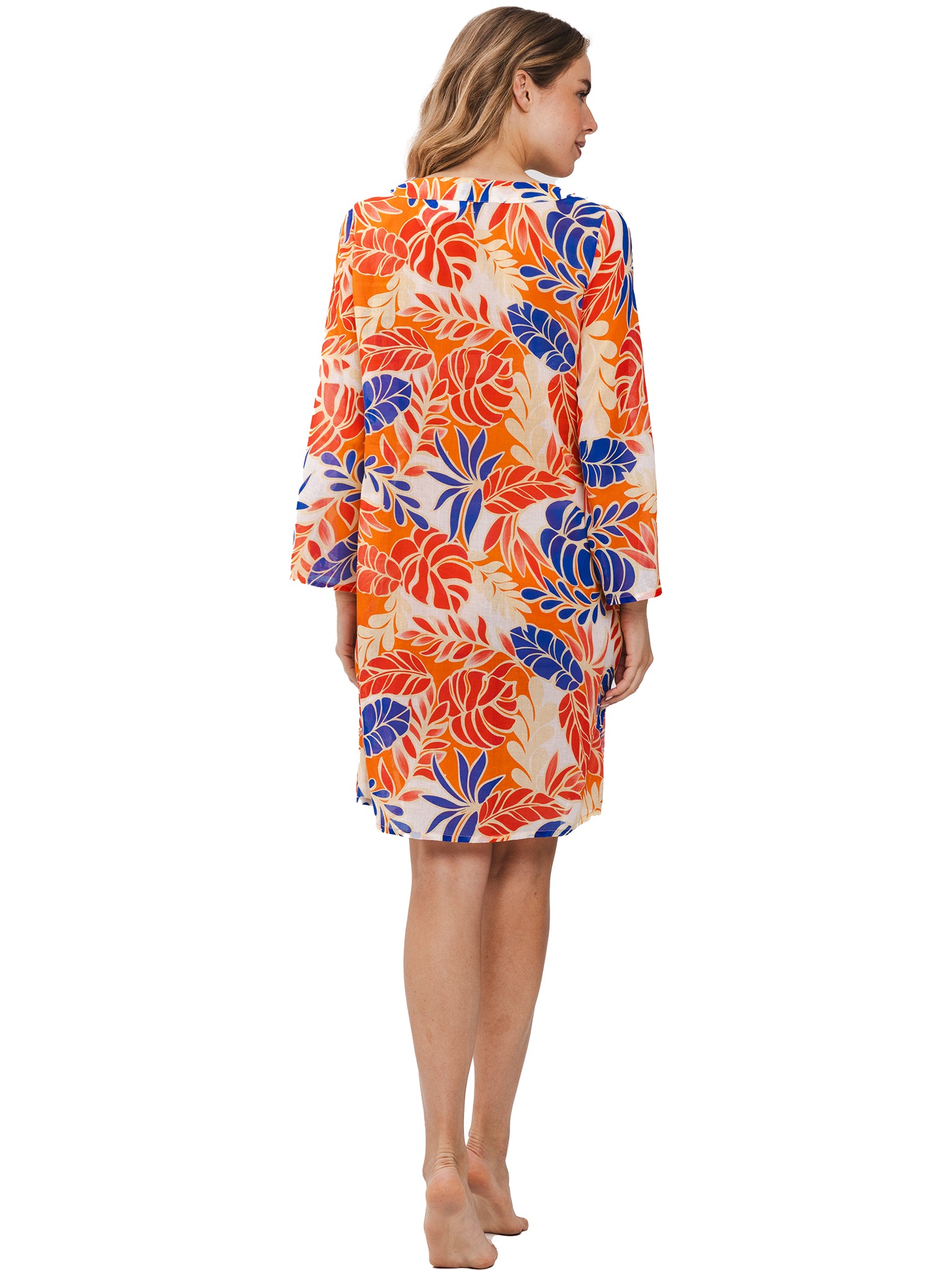 pastunette-sunset-coral-strandkleid-orange-baumwolle image 3
