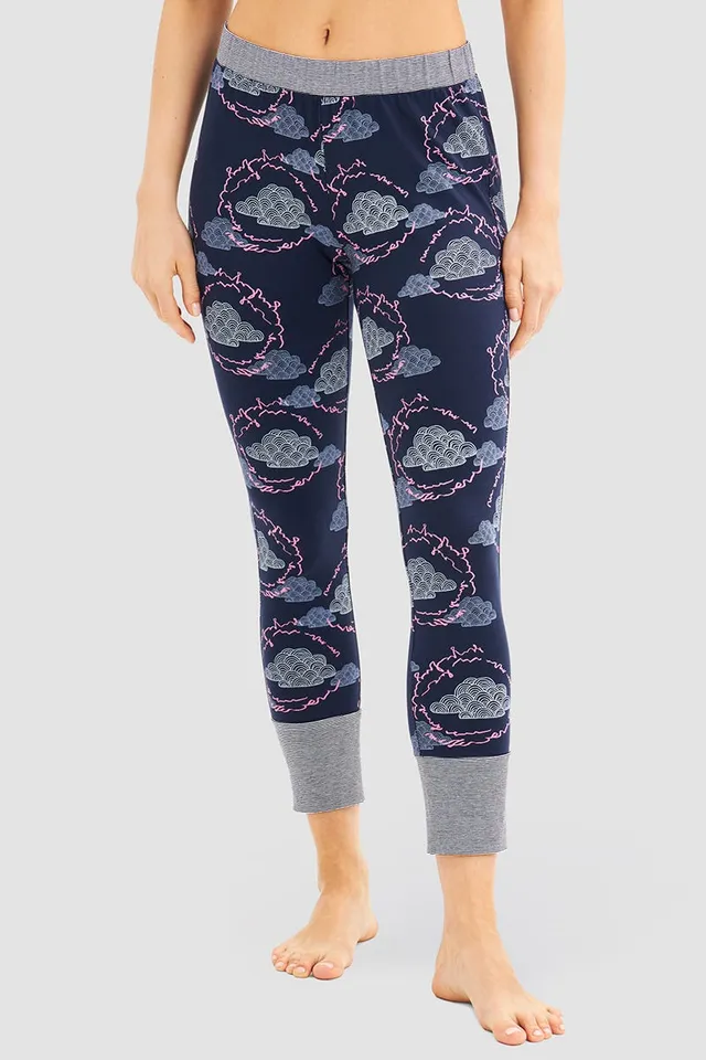 r-sch-be-happy-7-8-hose-pyjamahose-blau-wolken image 1