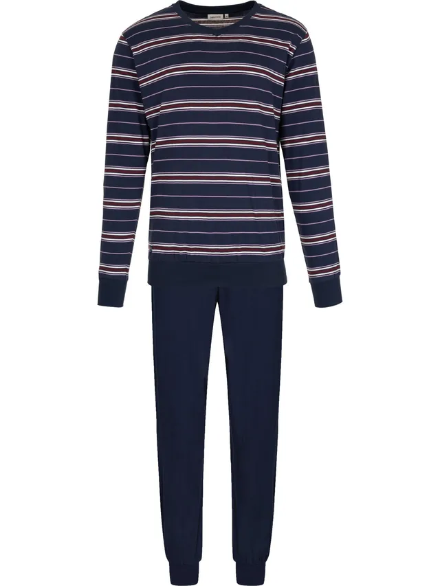 pastunette-northern-nights-pyjama-herren-dunkelblau-baumwolle image 1