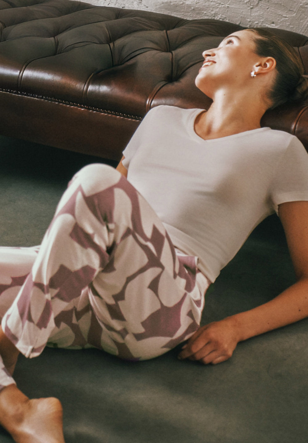 hanro-sleep-lounge-pyjamahose-074845-divided-circles-modal-damen image 2