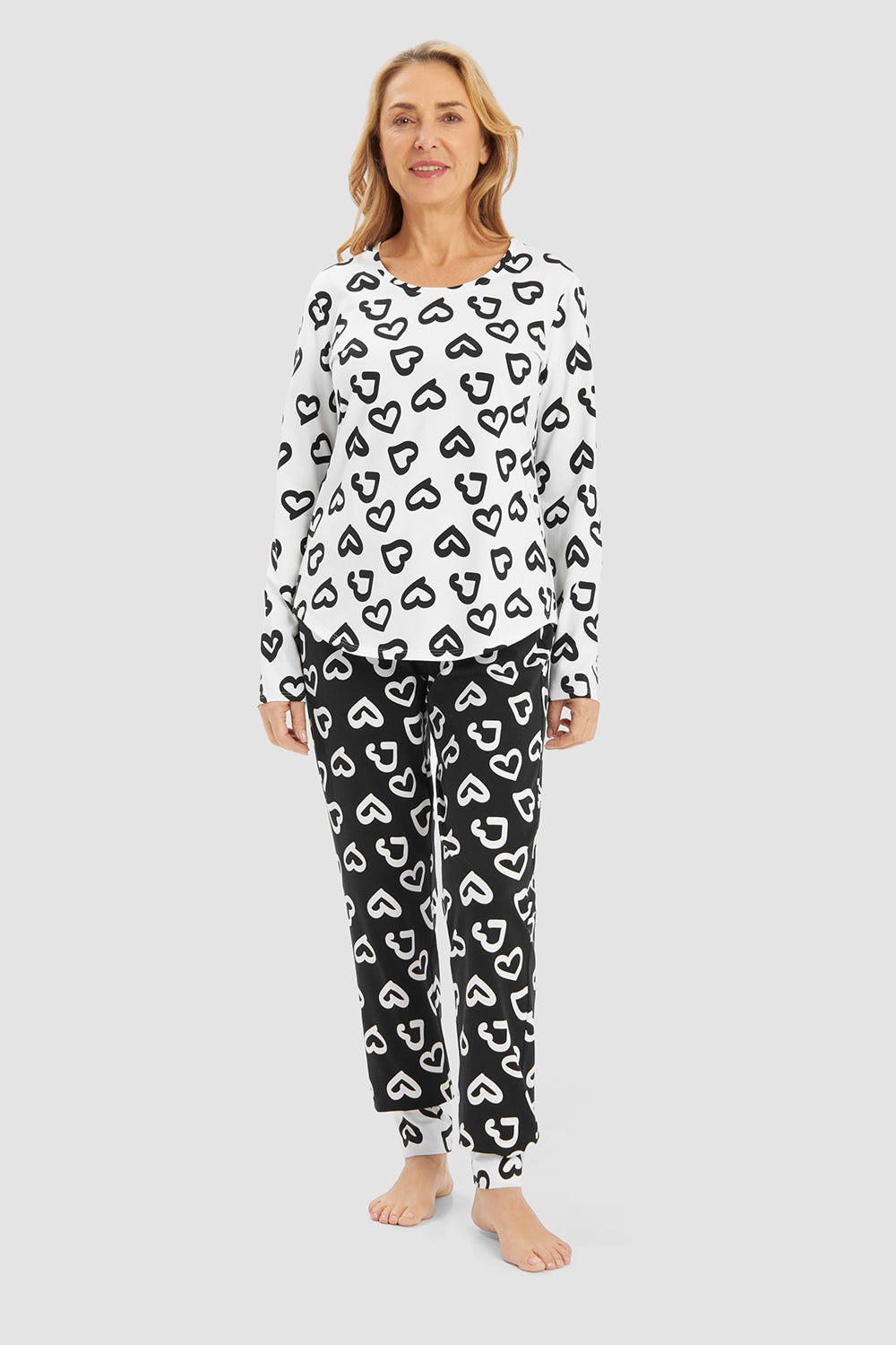 r-sch-be-happy-shirt-langarm-herzmuster-wei-jersey image 4
