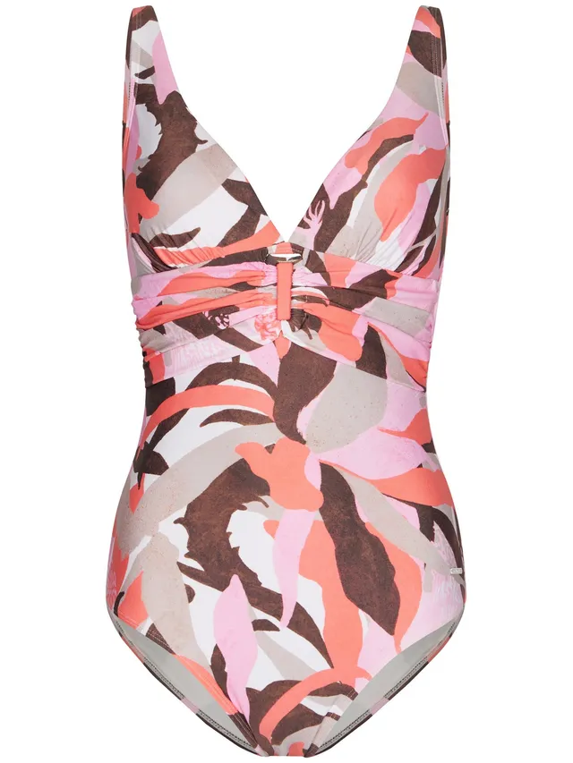 pastunette-coastal-coral-badeanzug-multi-v-ausschnitt-shaping image 1