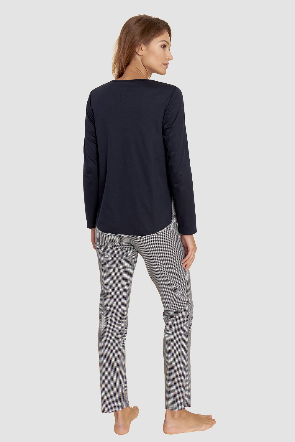 r-sch-be-happy-pyjama-lang-punktedruck-schlafanzug-blau image 3