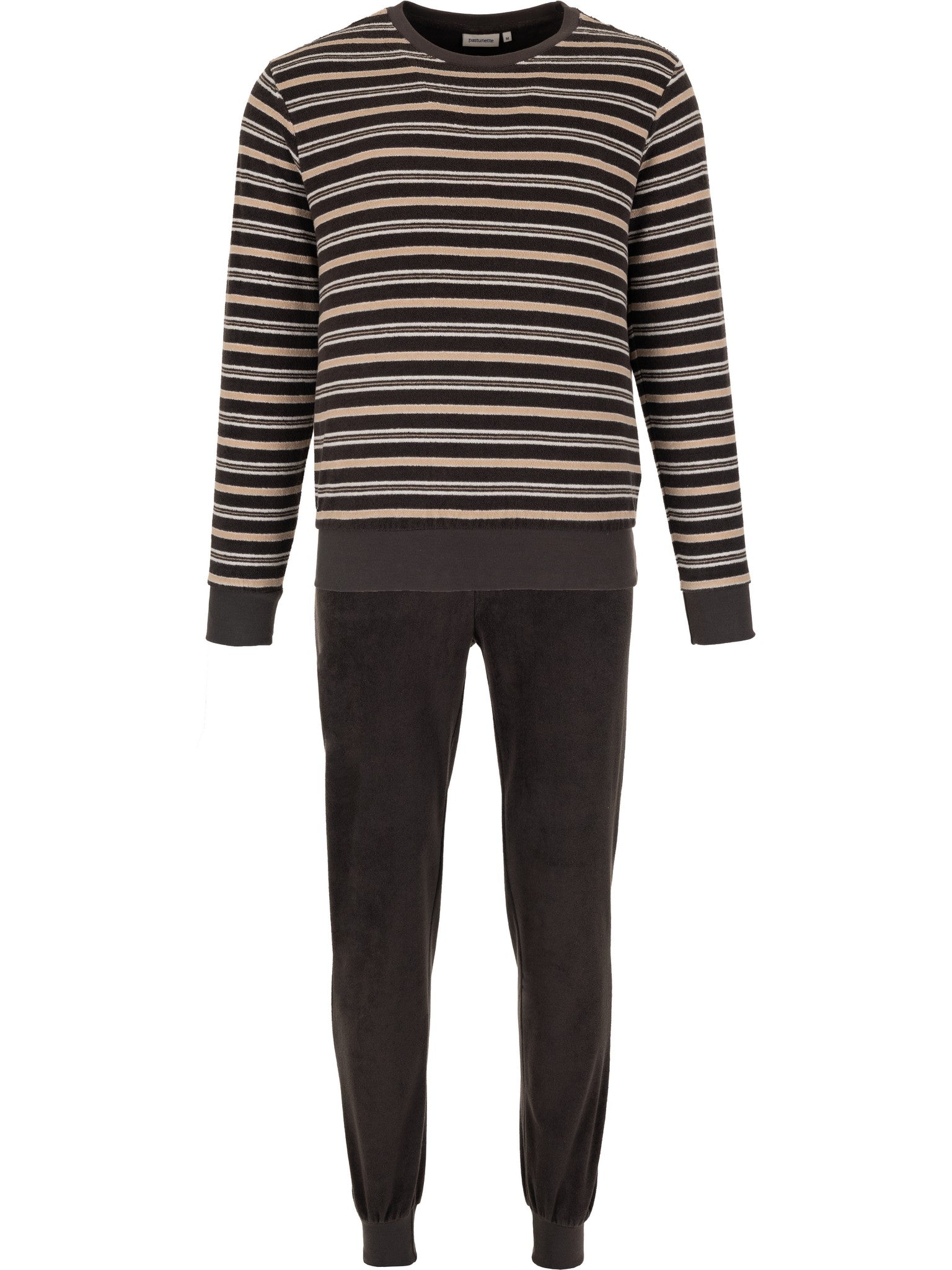 pastunette-urban-essence-pyjama-herren-braun-baumwolle-2 image 2