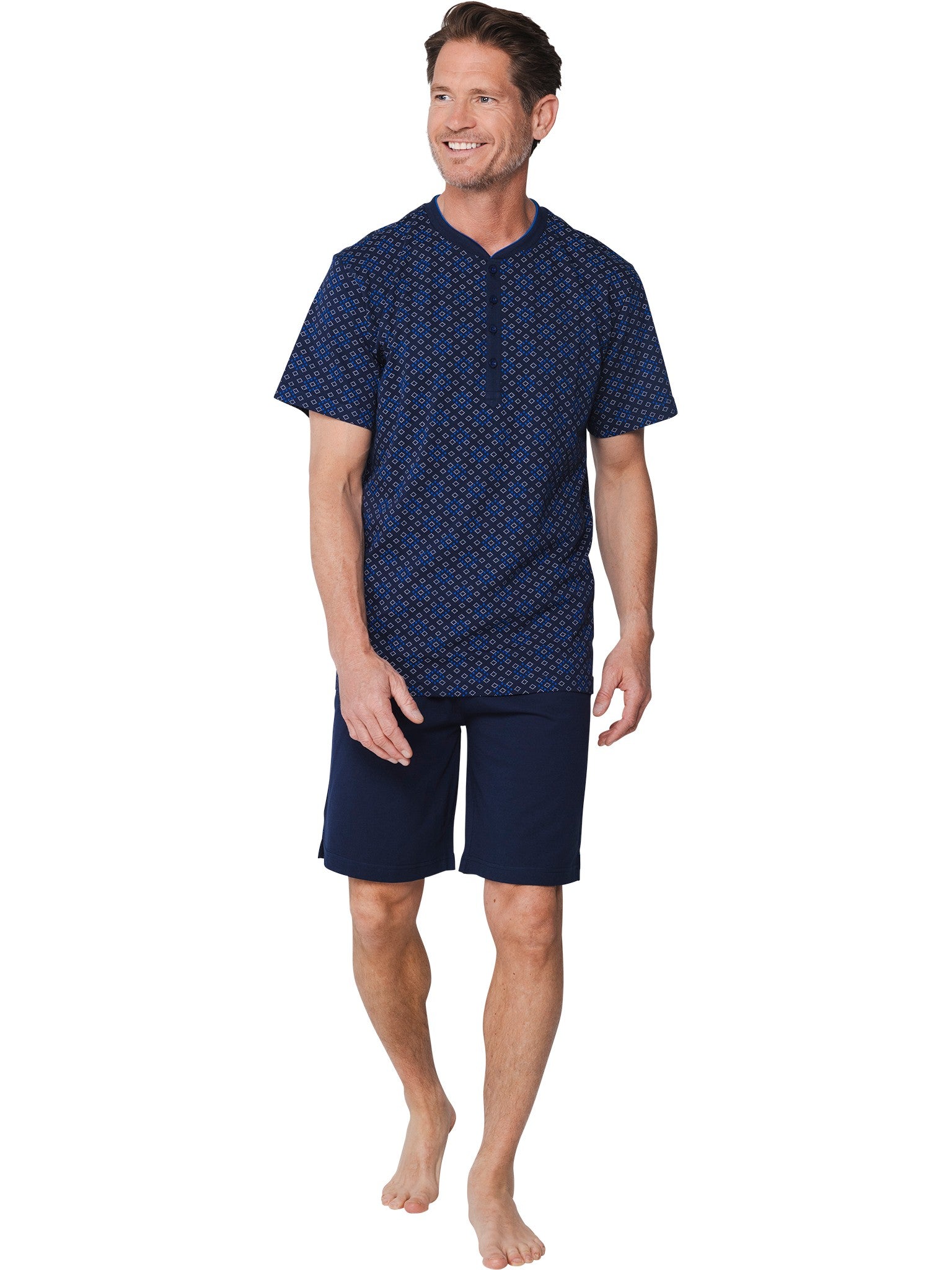 pastunette-shortama-pyjama-blau-baumwolle-kurz-set image 2