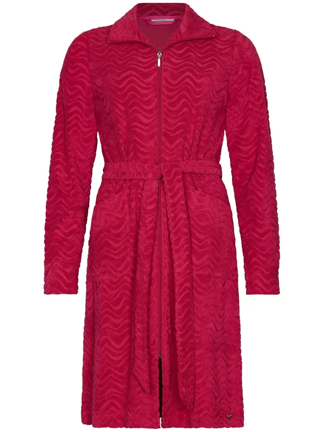 myrebelle-palm-springs-bademantel-rosa-frottee-reissverschluss image 1