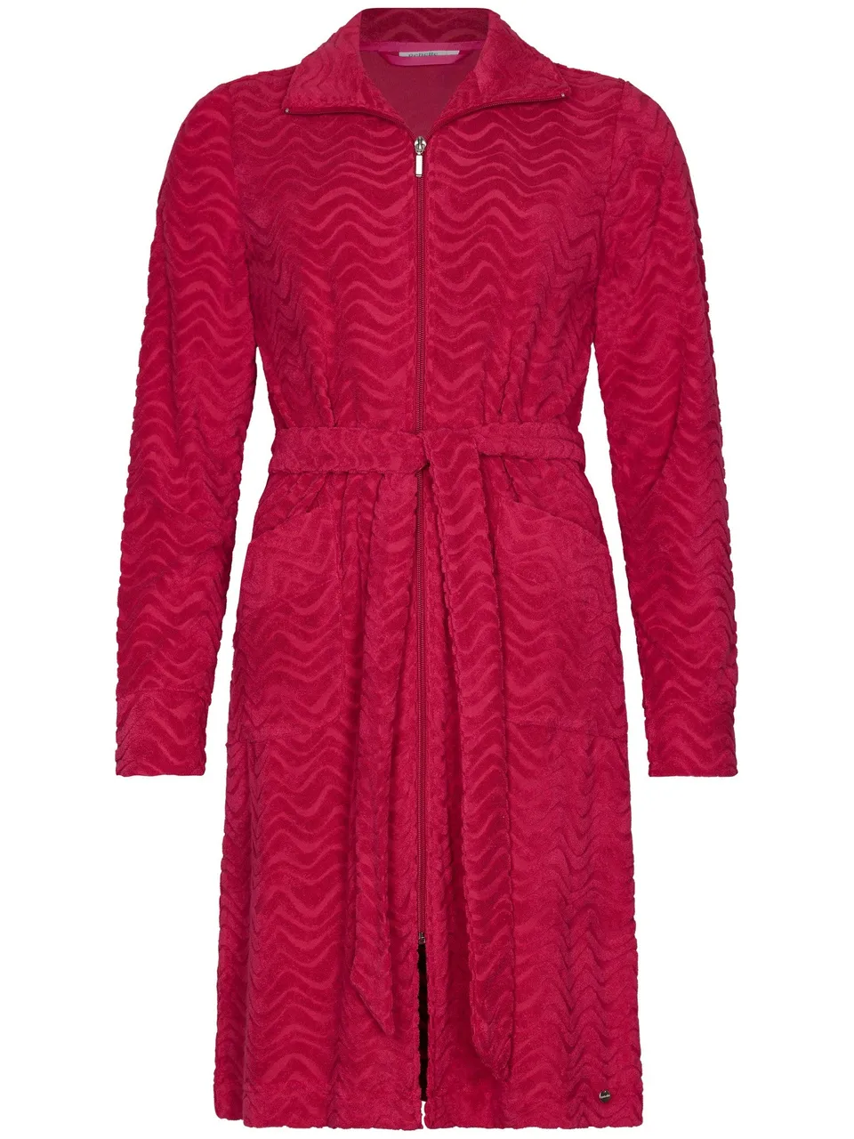 myrebelle-palm-springs-bademantel-rosa-frottee-reissverschluss image 1