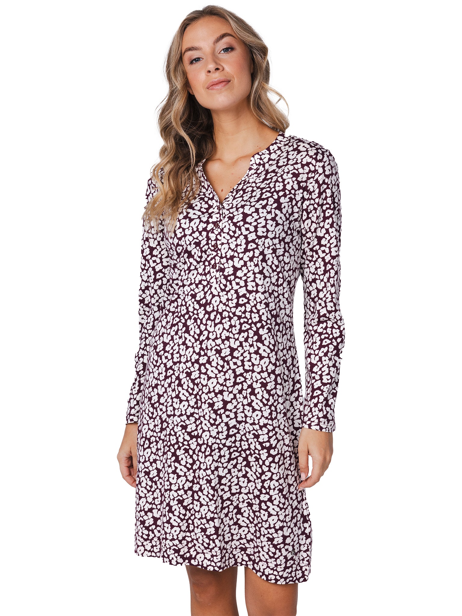 pastunette-premium-grace-nachthemd-bordeaux-animalprint image 4