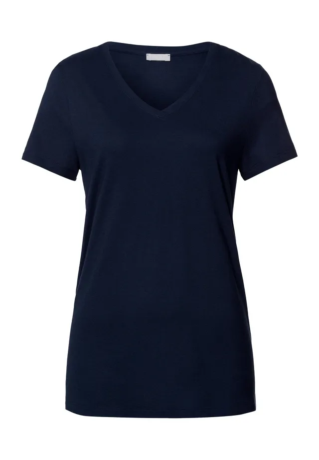hanro-sleep-lounge-s-slv-shirt-damen-deep-navy-tencel image 1