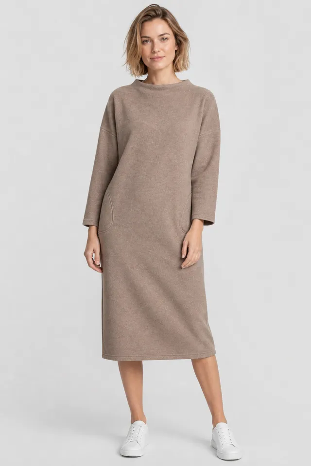 r-sch-be-happy-hauskleid-midi-braun-fleece-w-rmend image 1
