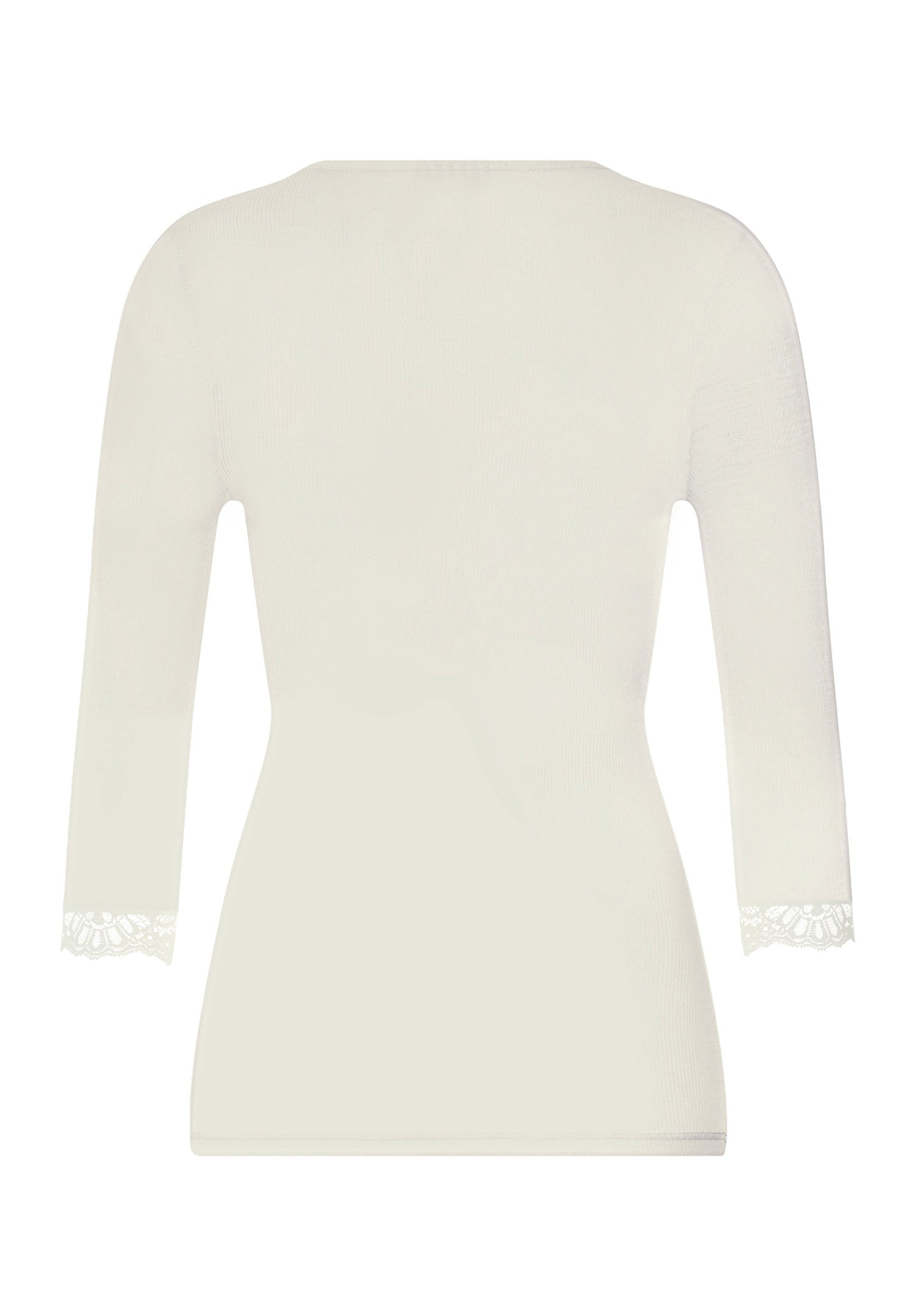 hanro-woolen-lace-3-4-shirt-misty-white-wolle-seide image 3