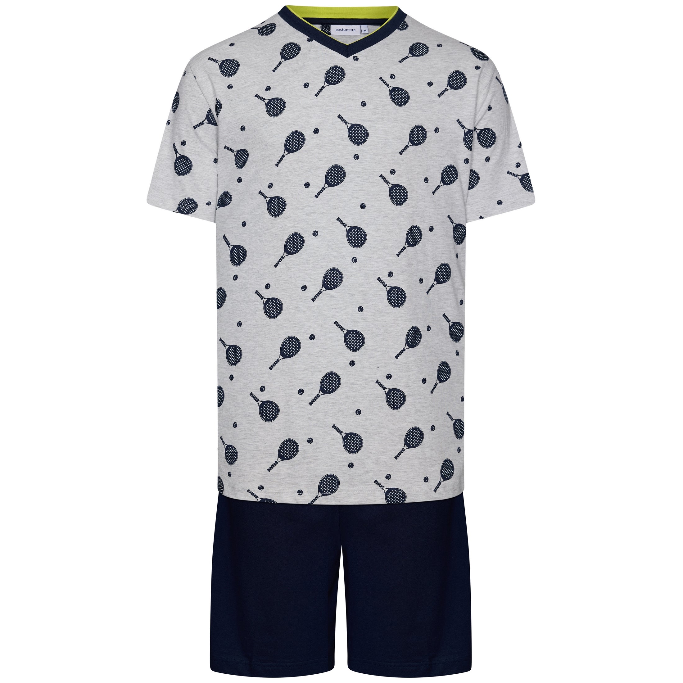 pastunette-padel-shortama-grau-baumwollmix-kurz image 2