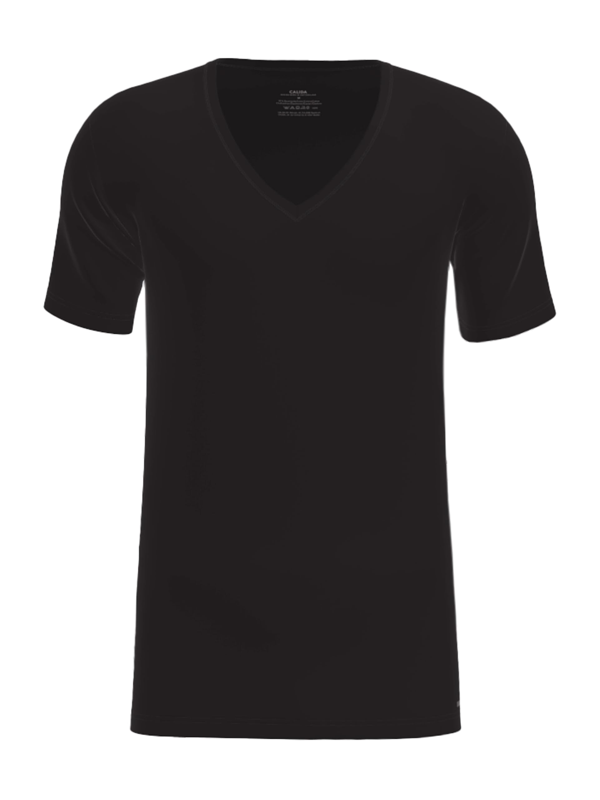calida-cotton-code-t-shirt-herren-schwarz-v-ausschnitt-baumwolle image 3