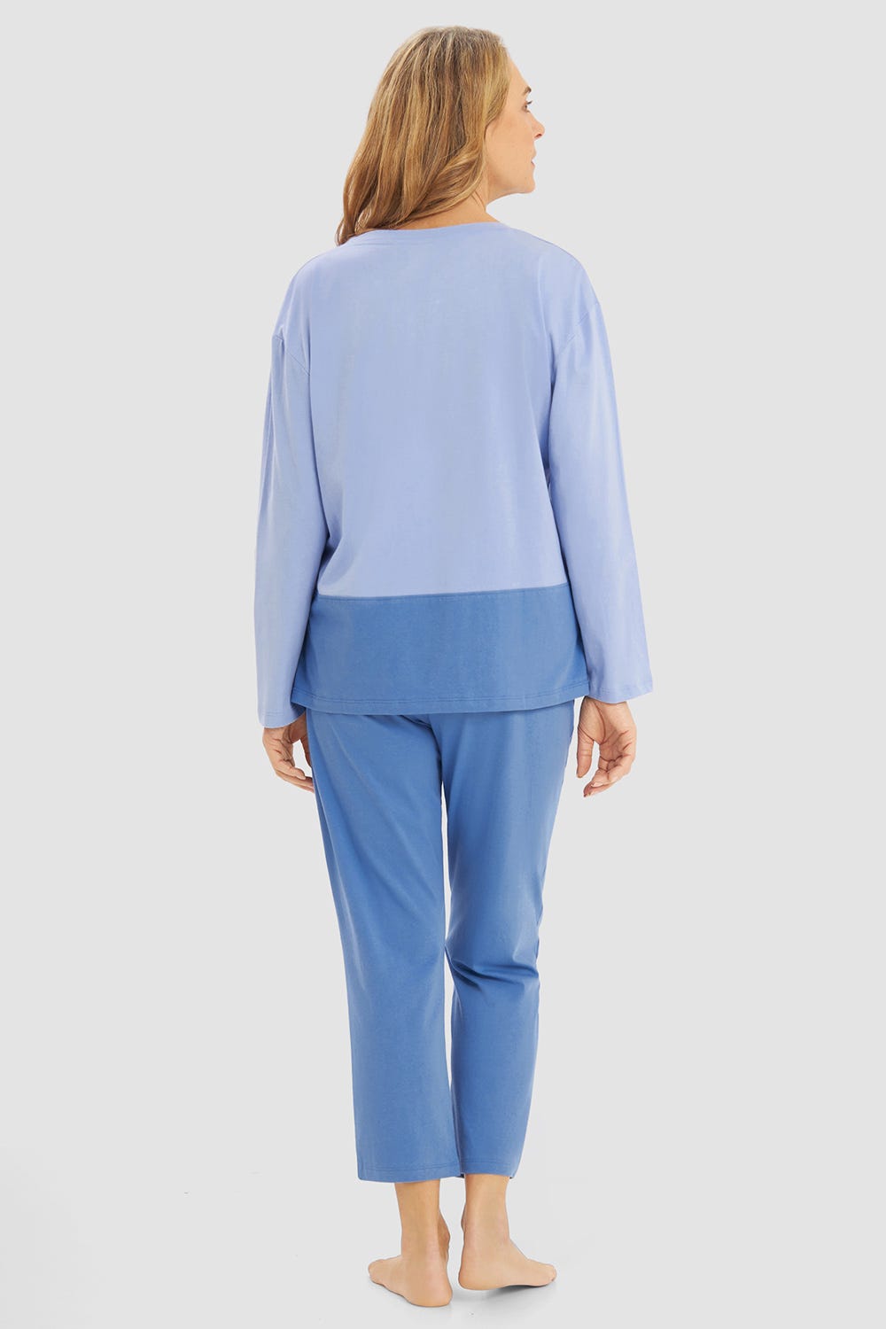 r-sch-be-happy-7-8-pyjama-damen-colourblocking-blau image 3