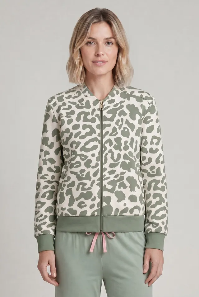 r-sch-be-happy-sweatjacke-leo-print-gr-n-baumwolle-modal image 1