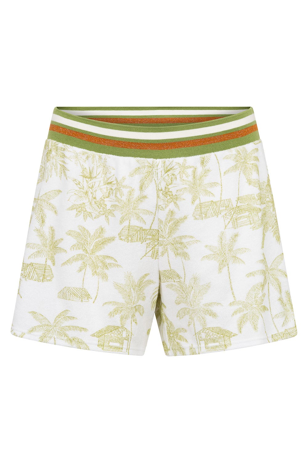 r-sch-be-happy-shorts-gr-n-mit-palmendruck-frottee image 2