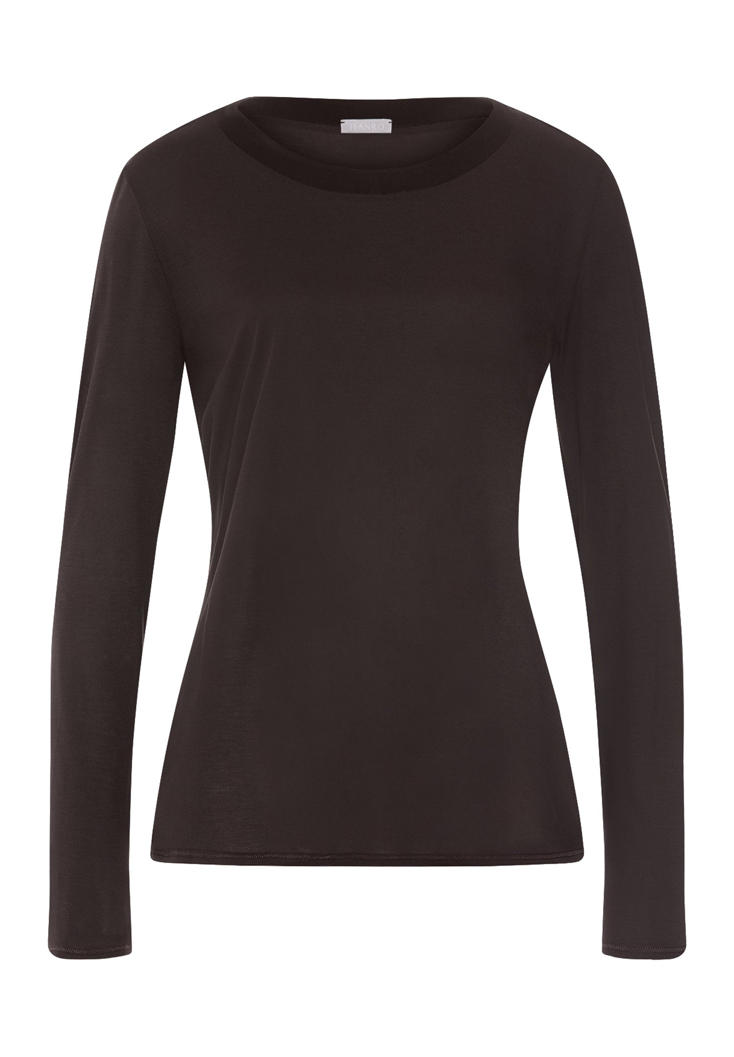 hanro-grand-central-shirt-langarm-dark-mocha-modal-seide image 1