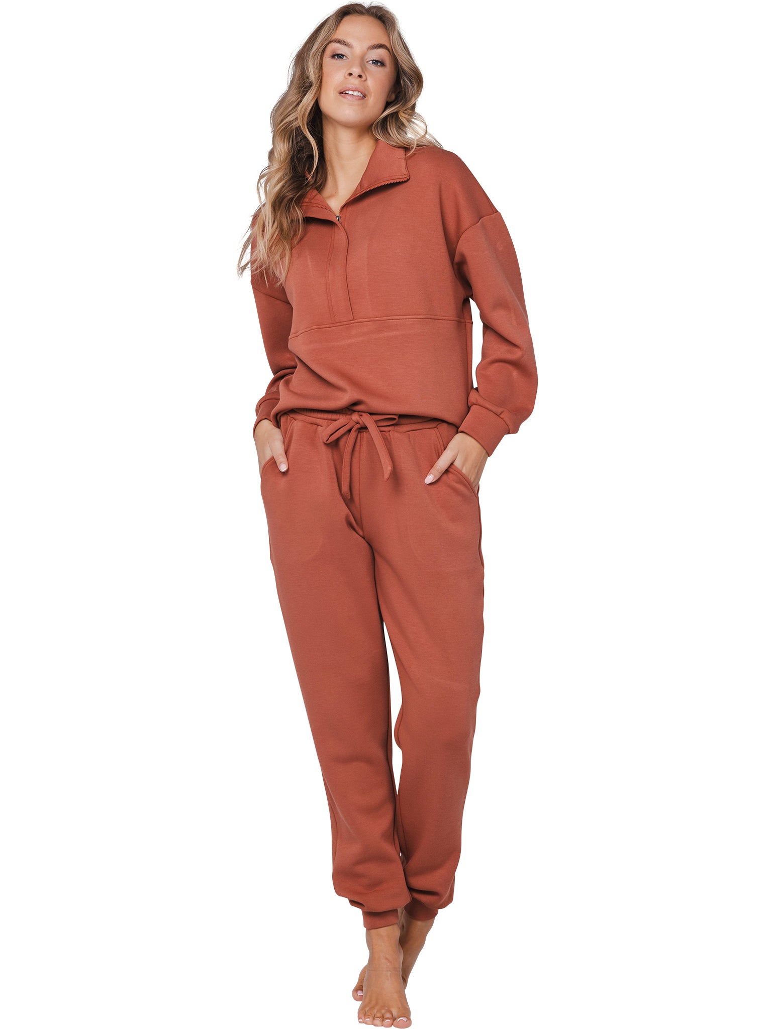 pastunette-premium-eternal-hausanzug-braun-viskose-stretch image 3