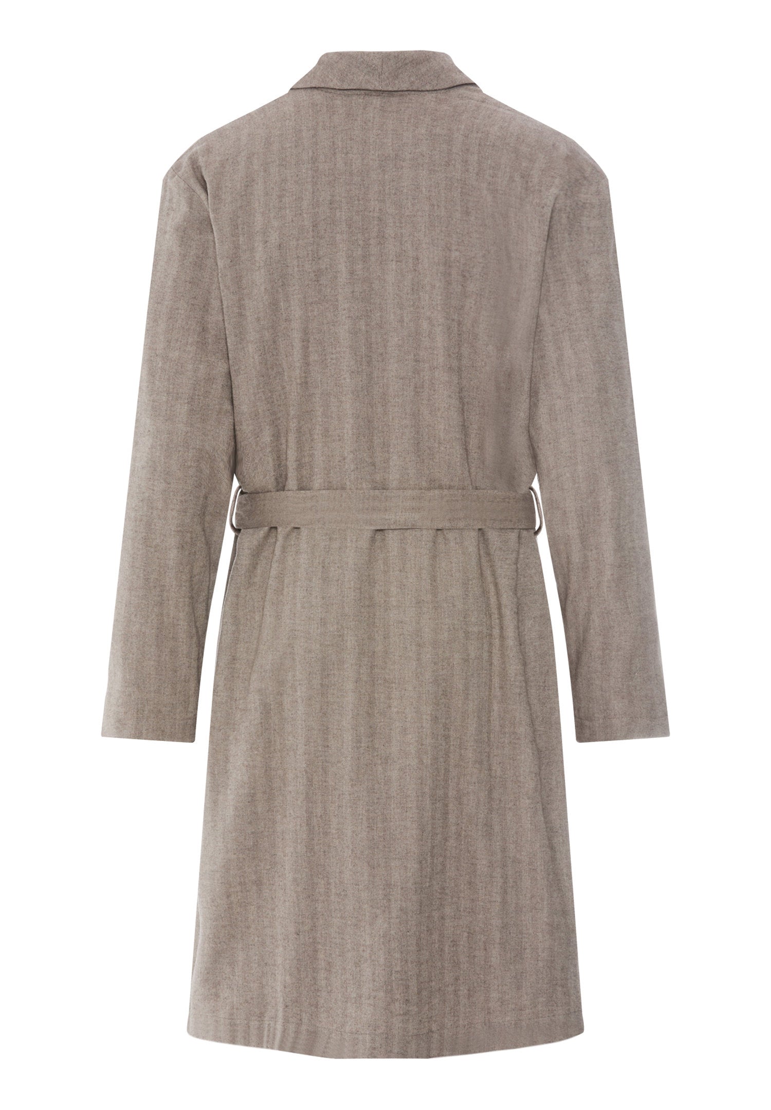 hanro-woolen-luxury-robe-earthy-woven-herren-bademantel-wolle image 3