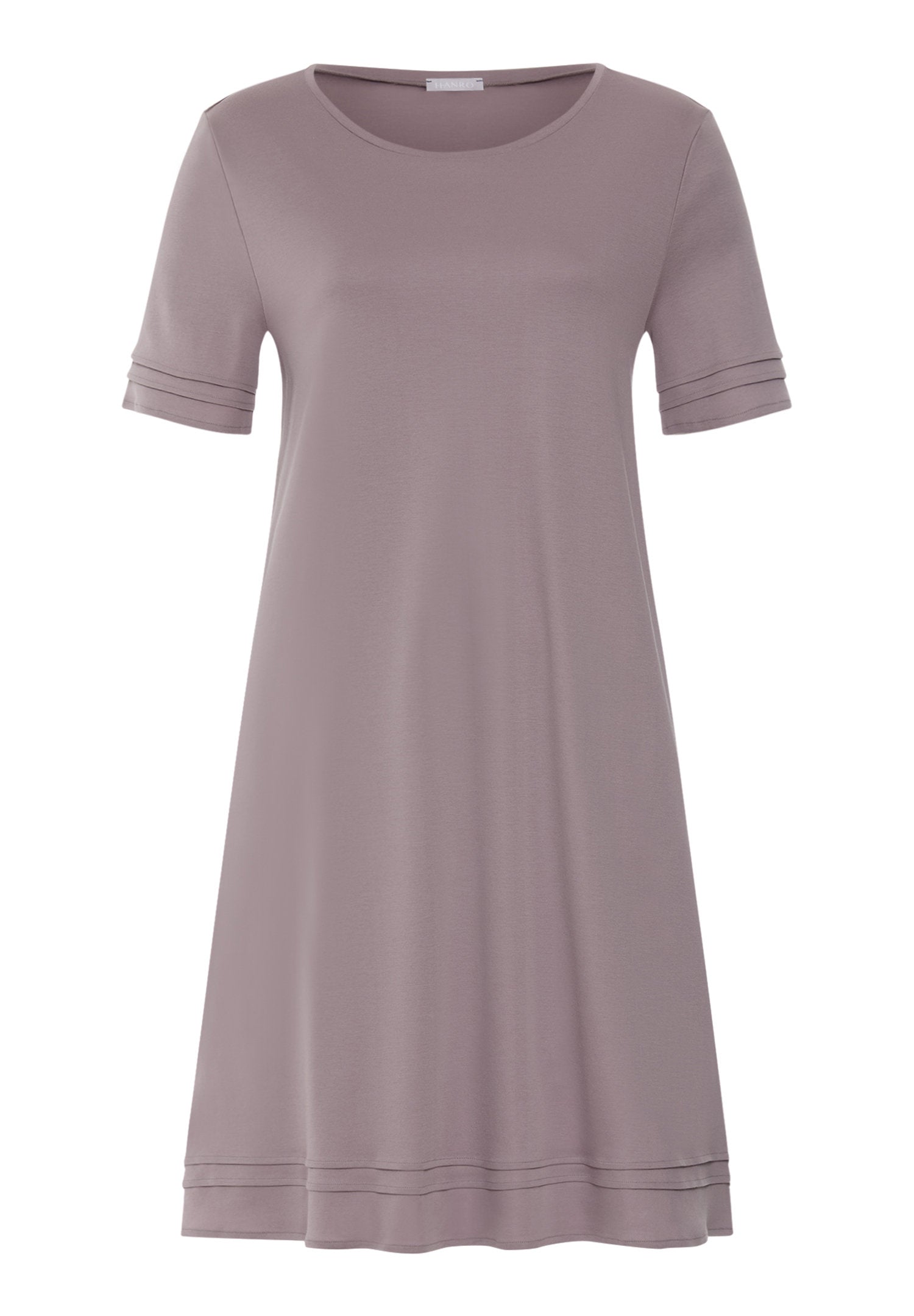 hanro-pilar-kurzarm-nachthemd-stormy-rose-baumwolle-95cm image 1