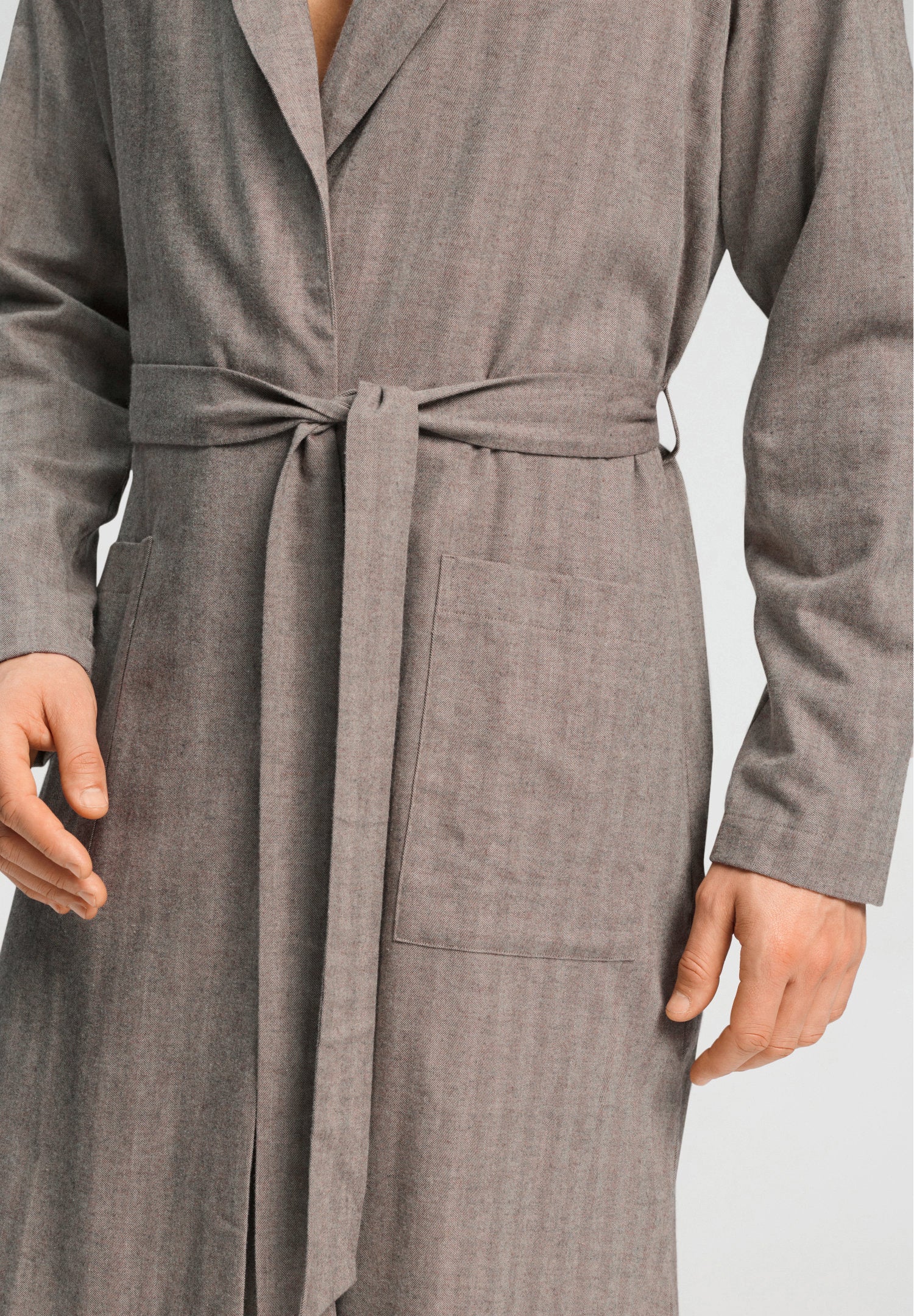 hanro-woolen-luxury-robe-earthy-woven-herren-bademantel-wolle image 6