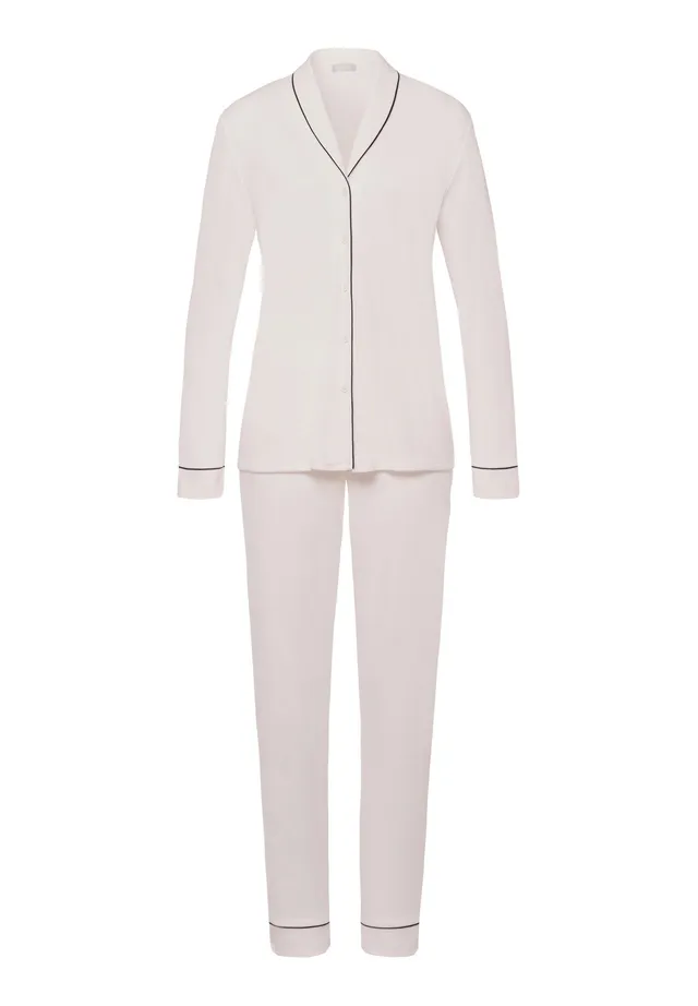 hanro-natural-comfort-langarm-pyjama-almond-tencel-damen image 1