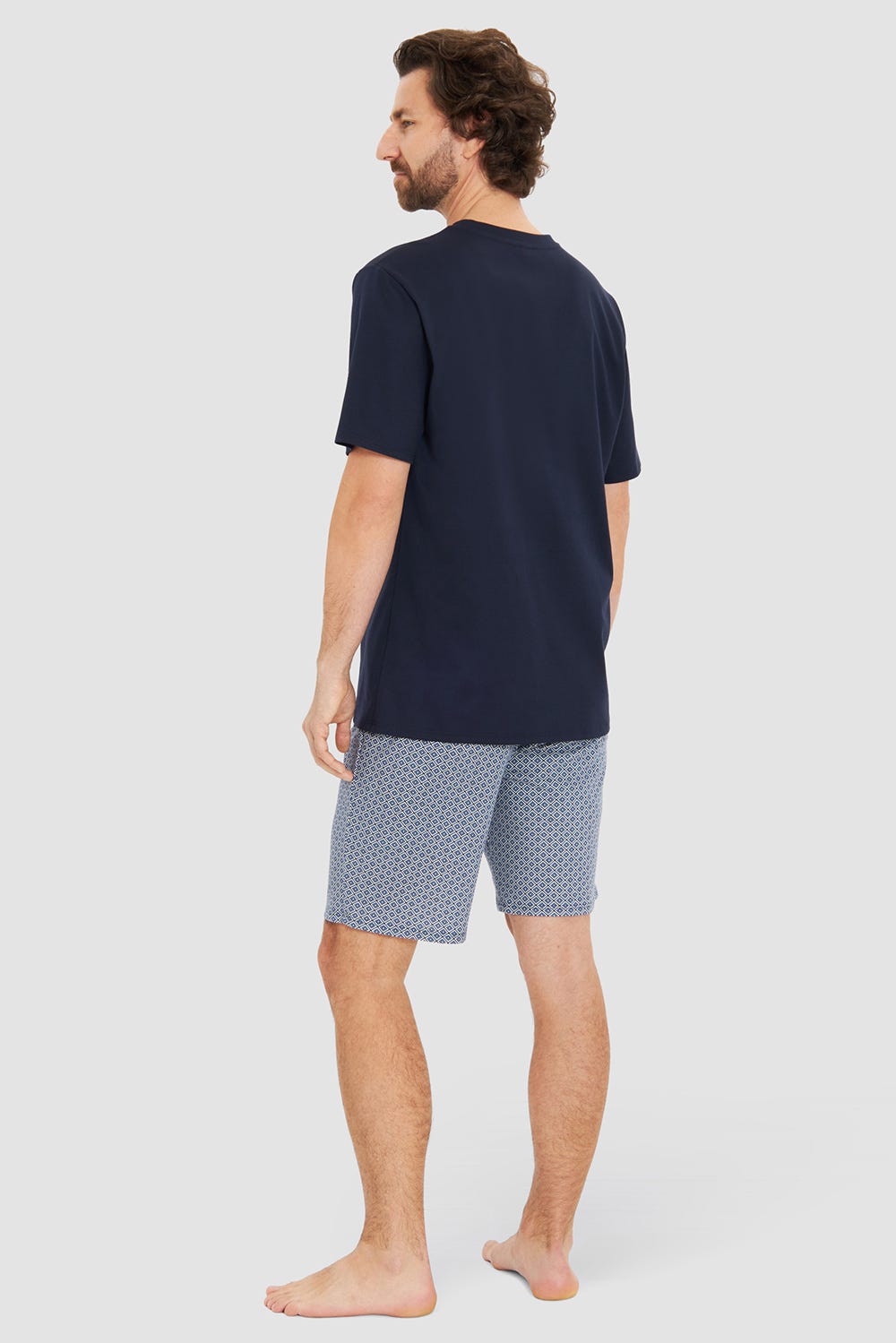 r-sch-be-happy-herren-pyjama-kurz-blau-v-ausschnitt image 3