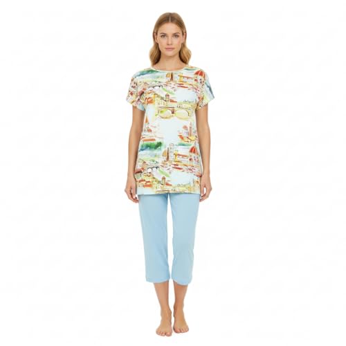 ringella-women-men-pyjama-capri-stadtmotiv-gr-36-t-rkis image 7