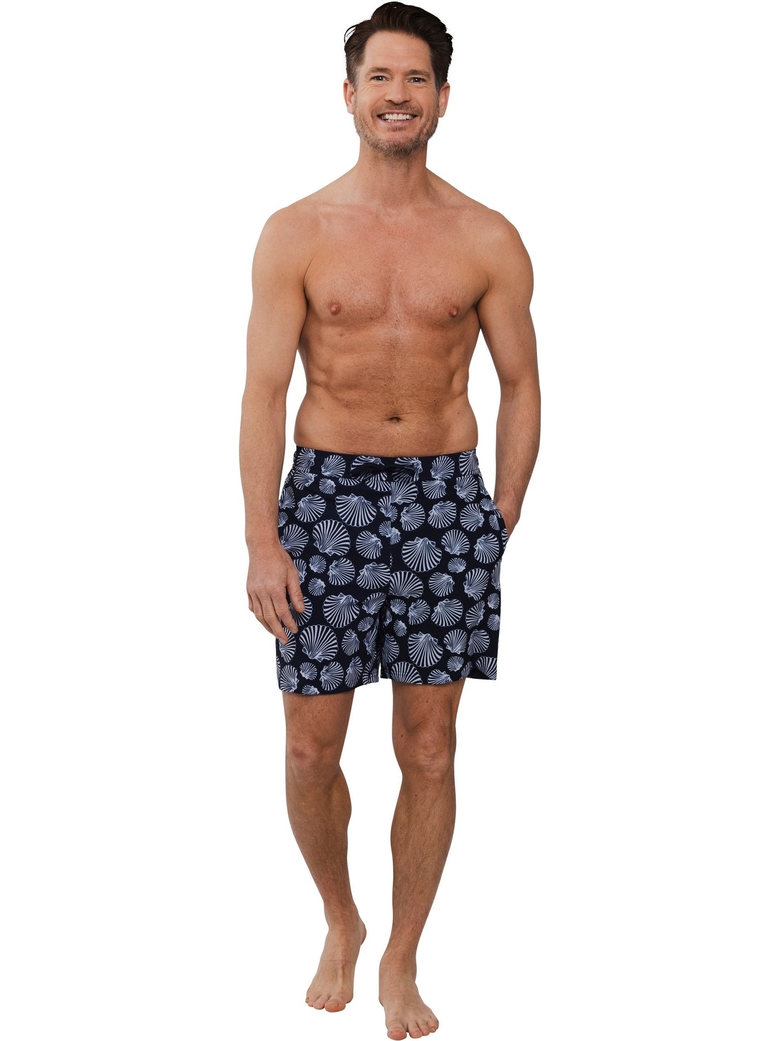 pastunette-sea-breeze-badeshorts-dunkelblau-muschelprint image 3