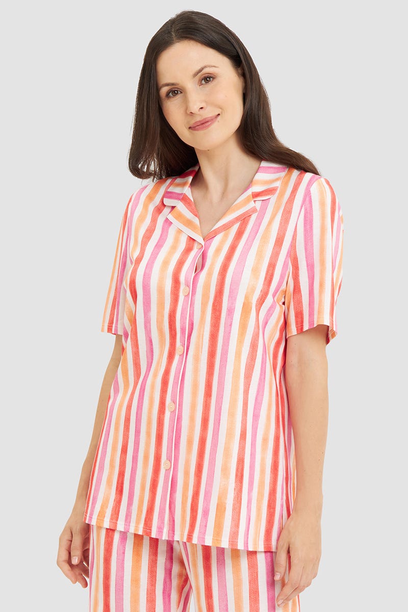 r-sch-be-happy-shirt-kurzarm-mehrfarbig-streifen image 1