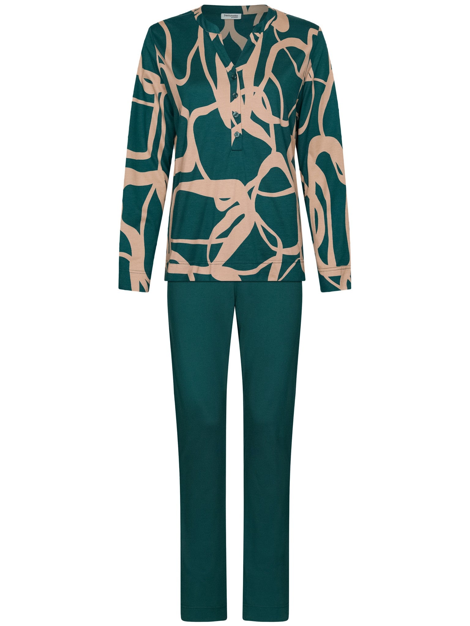pastunette-premium-couture-damen-pyjama-gr-n-modal image 1