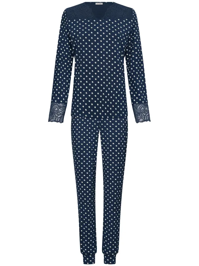 pastunette-premium-blue-mirage-pyjama-blau-modal-spitze image 1