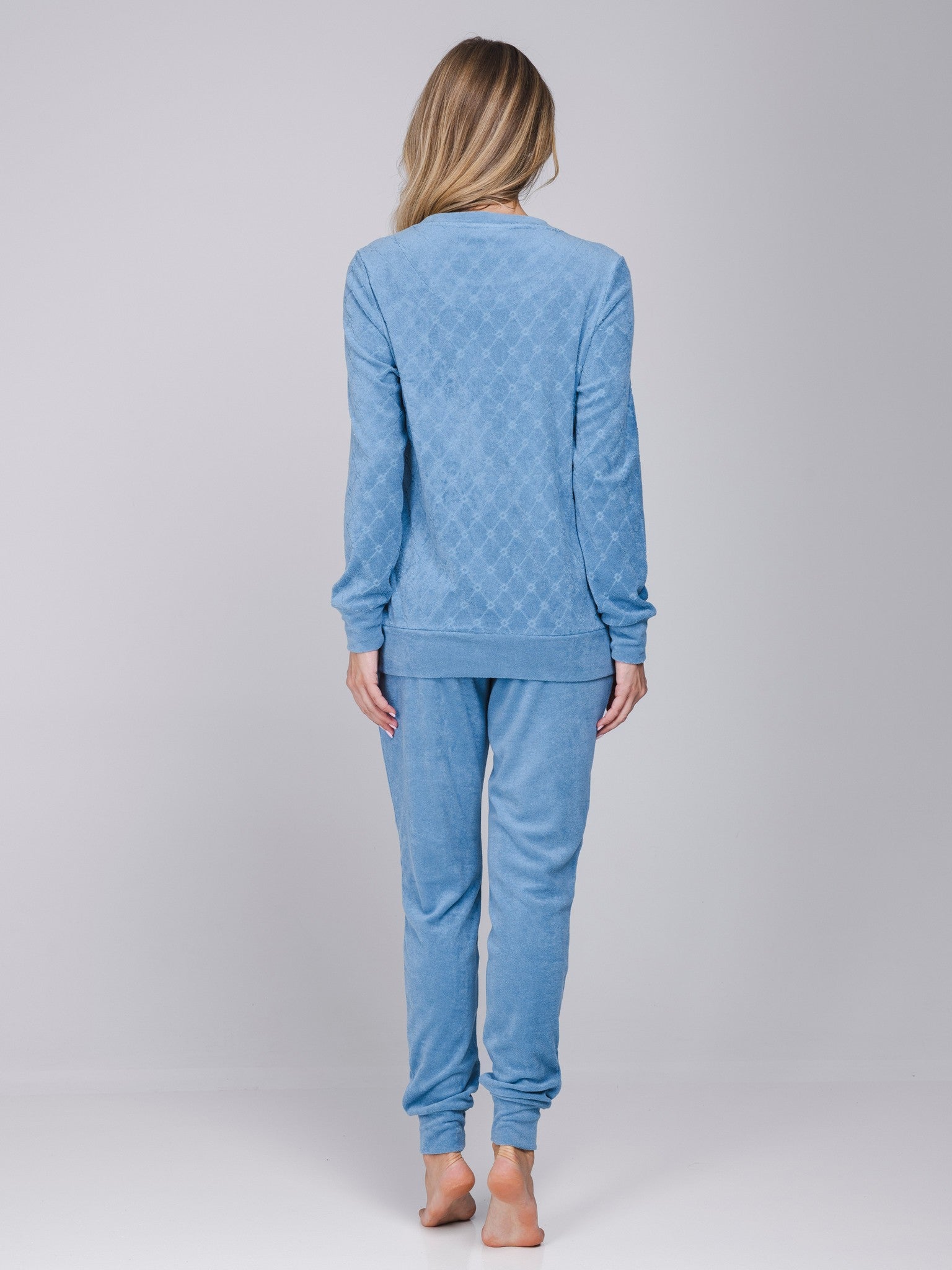 pastunette-blue-cottage-pyjama-jacquard-hellblau-damen image 5