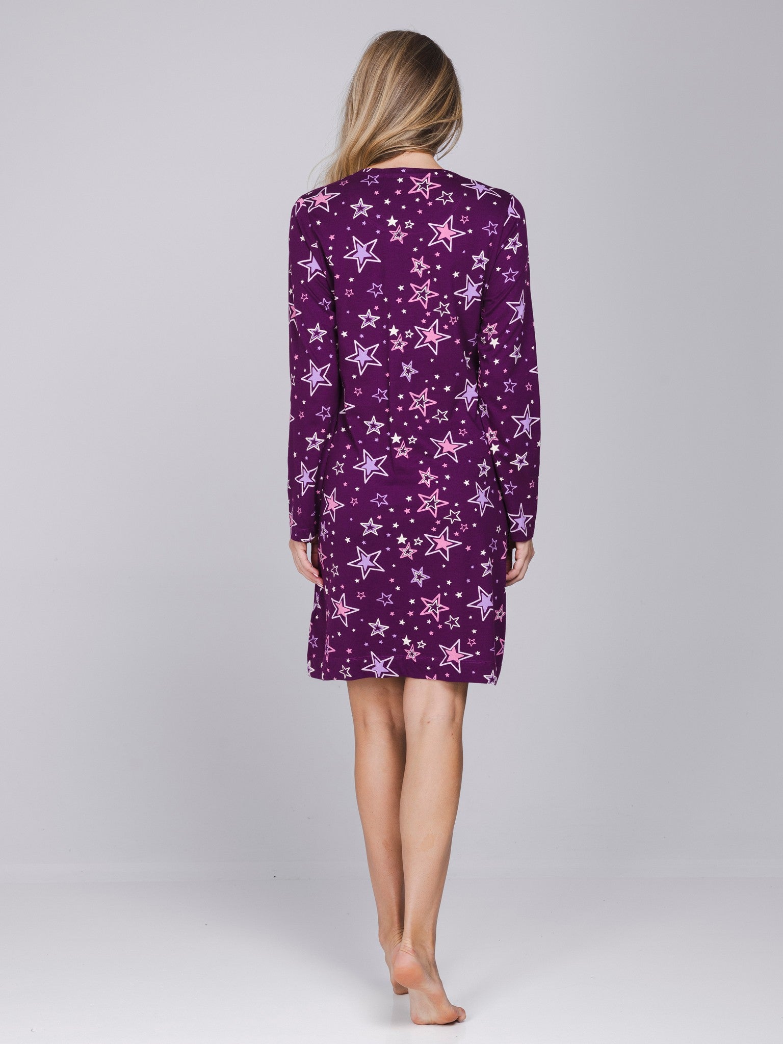 myrebelle-starlight-magic-nachthemd-fleece-lila-sterne image 6