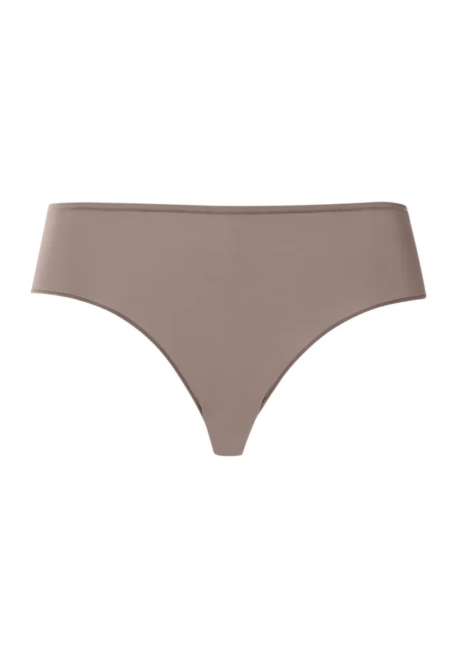hanro-allure-midi-brief-slip-taupe-microfaser-damen image 1