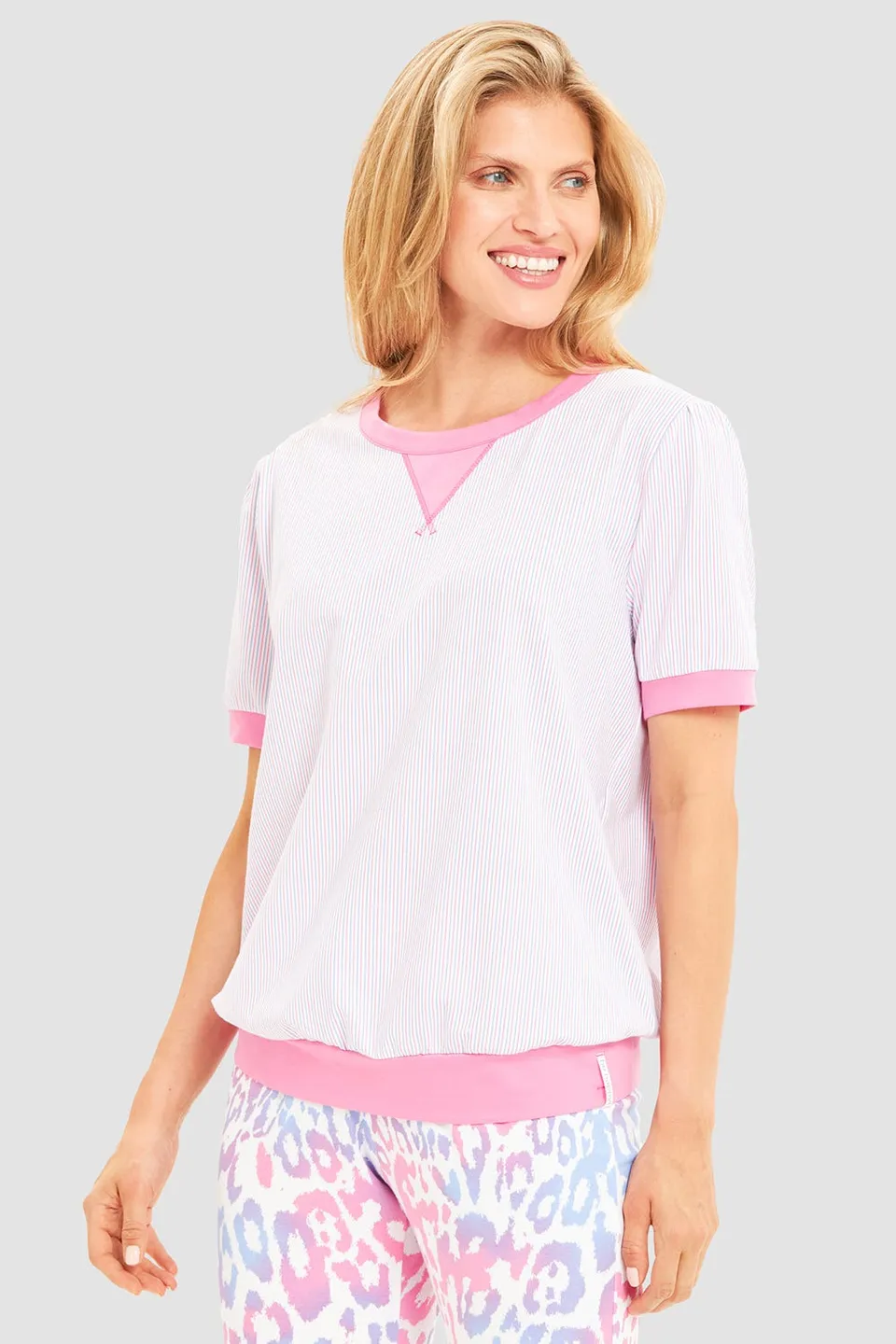 r-sch-be-happy-shirt-kurzarm-rosa-streifenprint-36-cm image 1