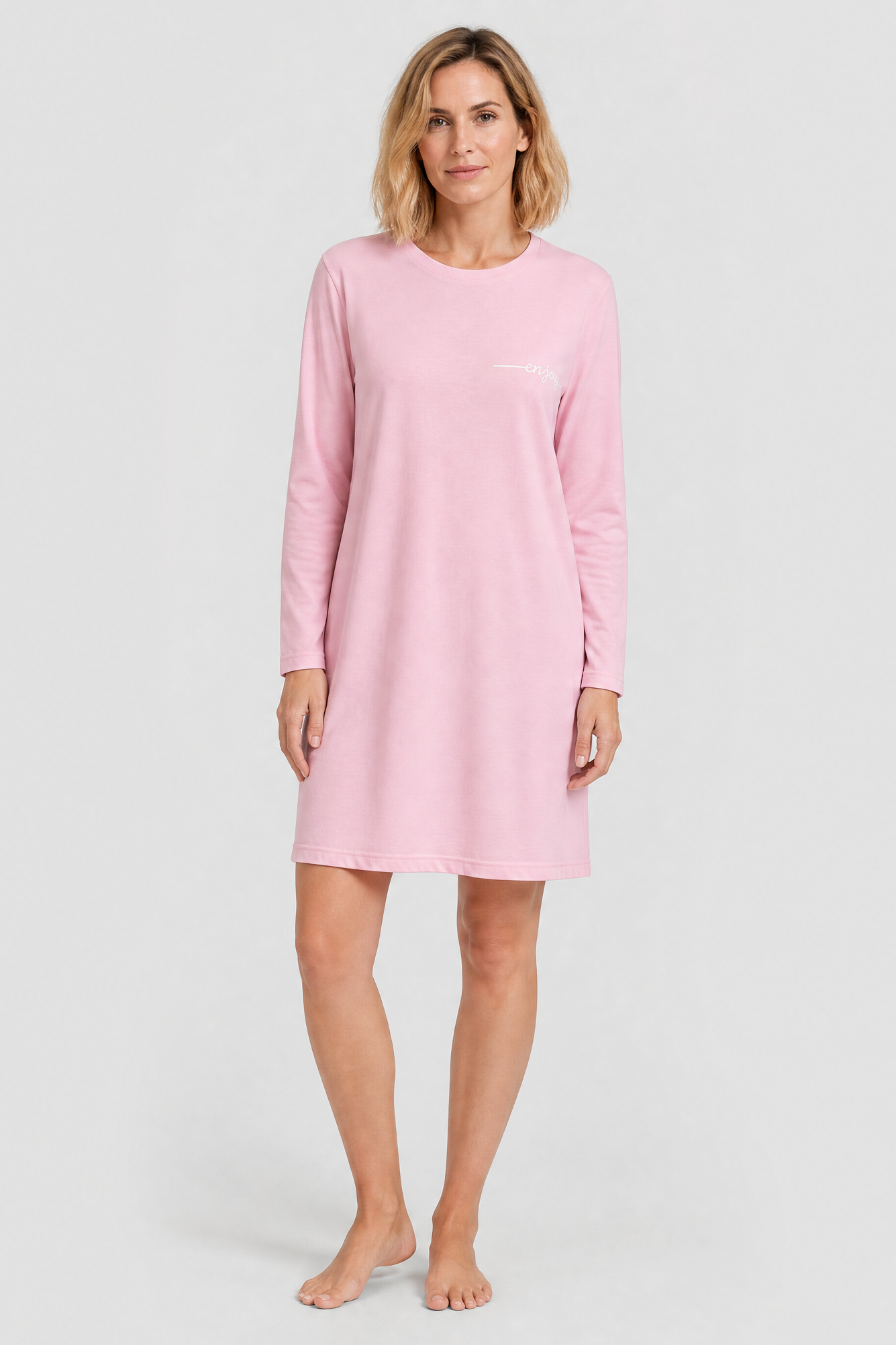 r-sch-be-happy-nachthemd-mini-enjoy-print-pink-modal image 1