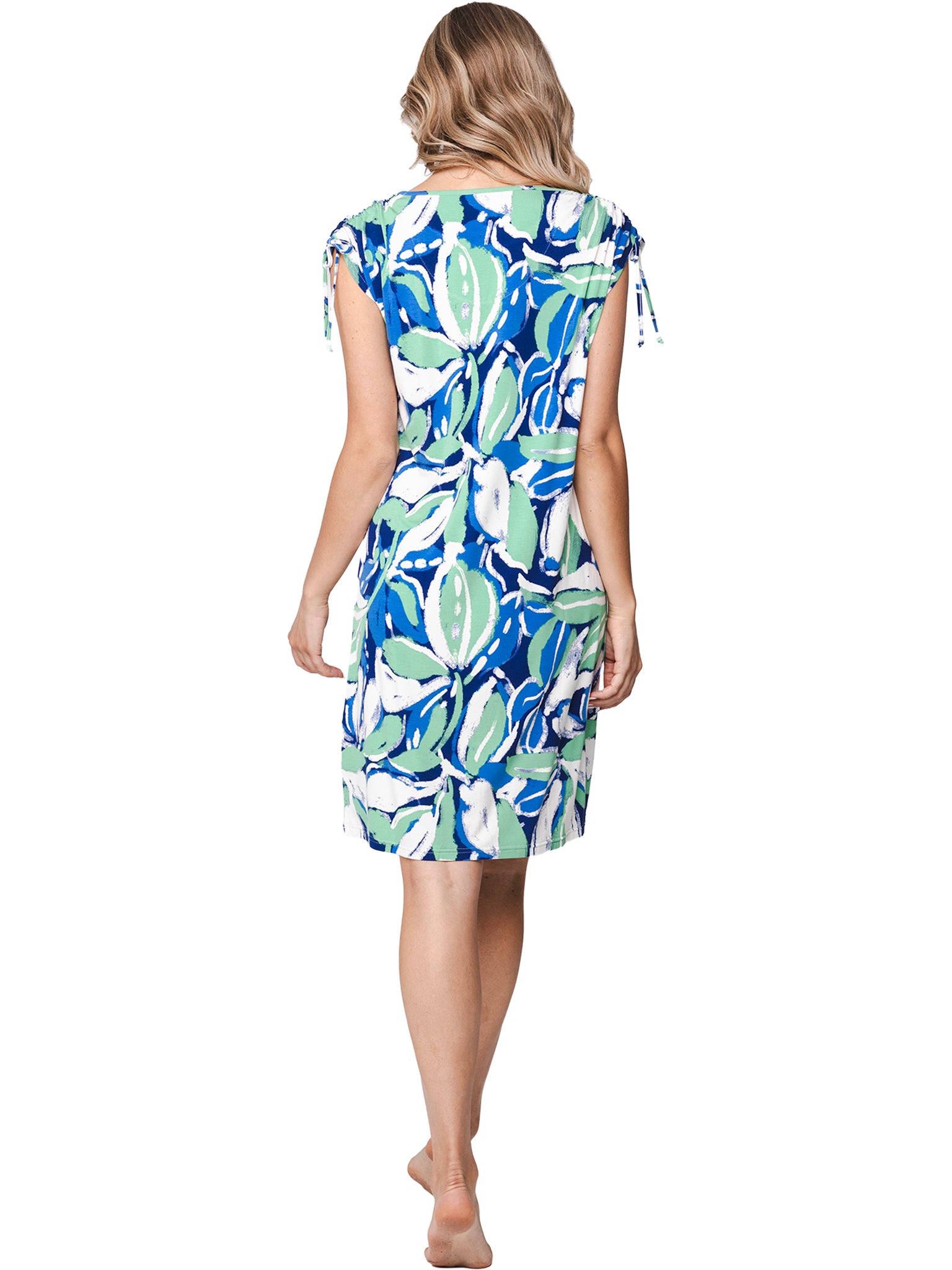 pastunette-aqua-flora-kleid-blau-viskose-blumen image 3